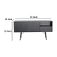 Belo Sideboard Buffet Console 2 Drawers Gold Accent Black 63 Inch BM325254