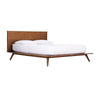 Cary King Size Platform Bed Panel Headboard Brown Walnut Veneer BM325256
