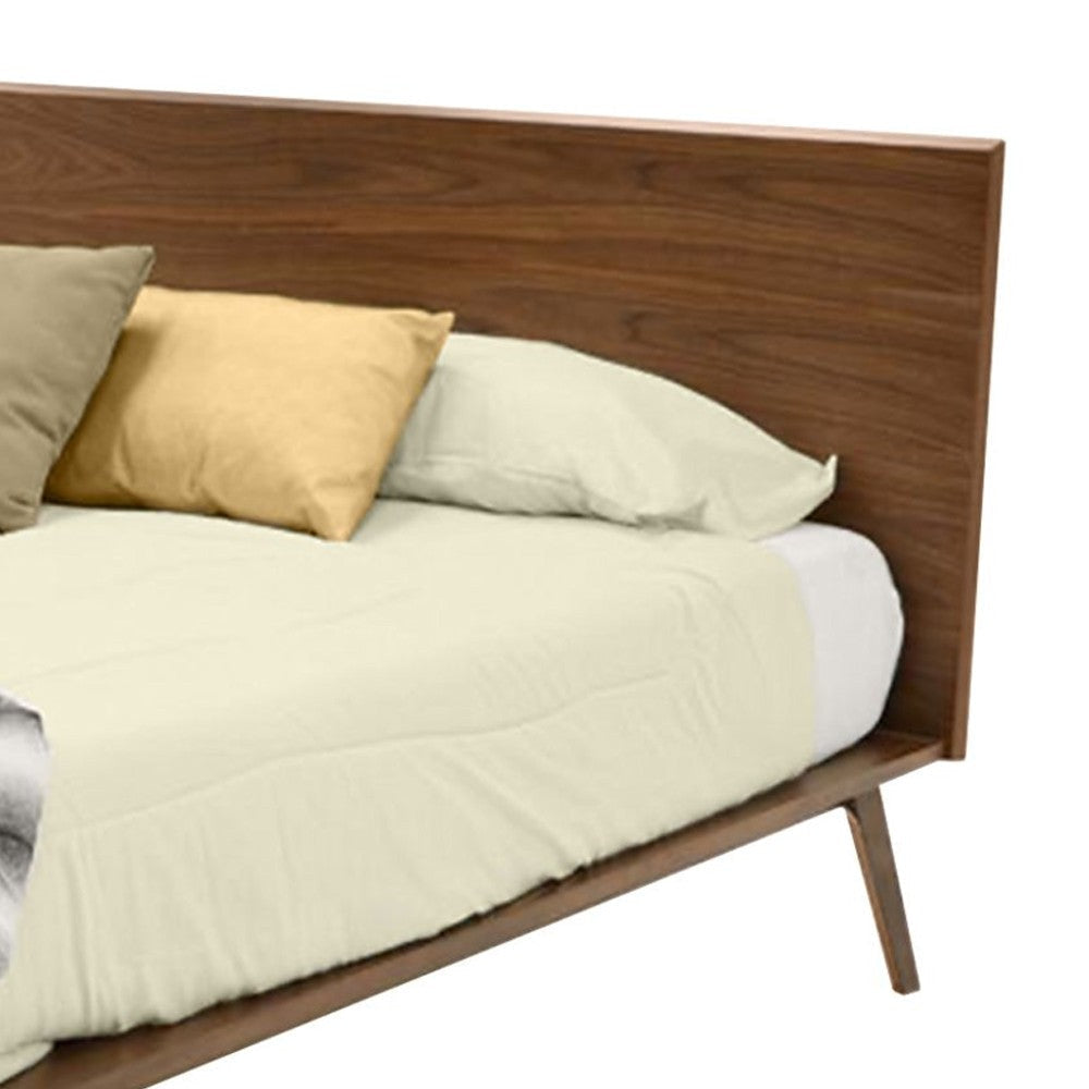 Vele Full Size Bed with Panel Headboard, Classic White Solid Wood Finish By Casagear Home main image 1