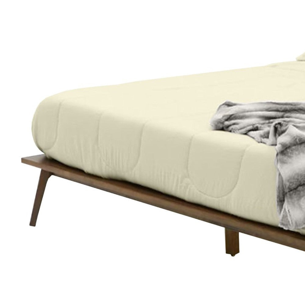 Cary King Size Platform Bed Panel Headboard Brown Walnut Veneer BM325256