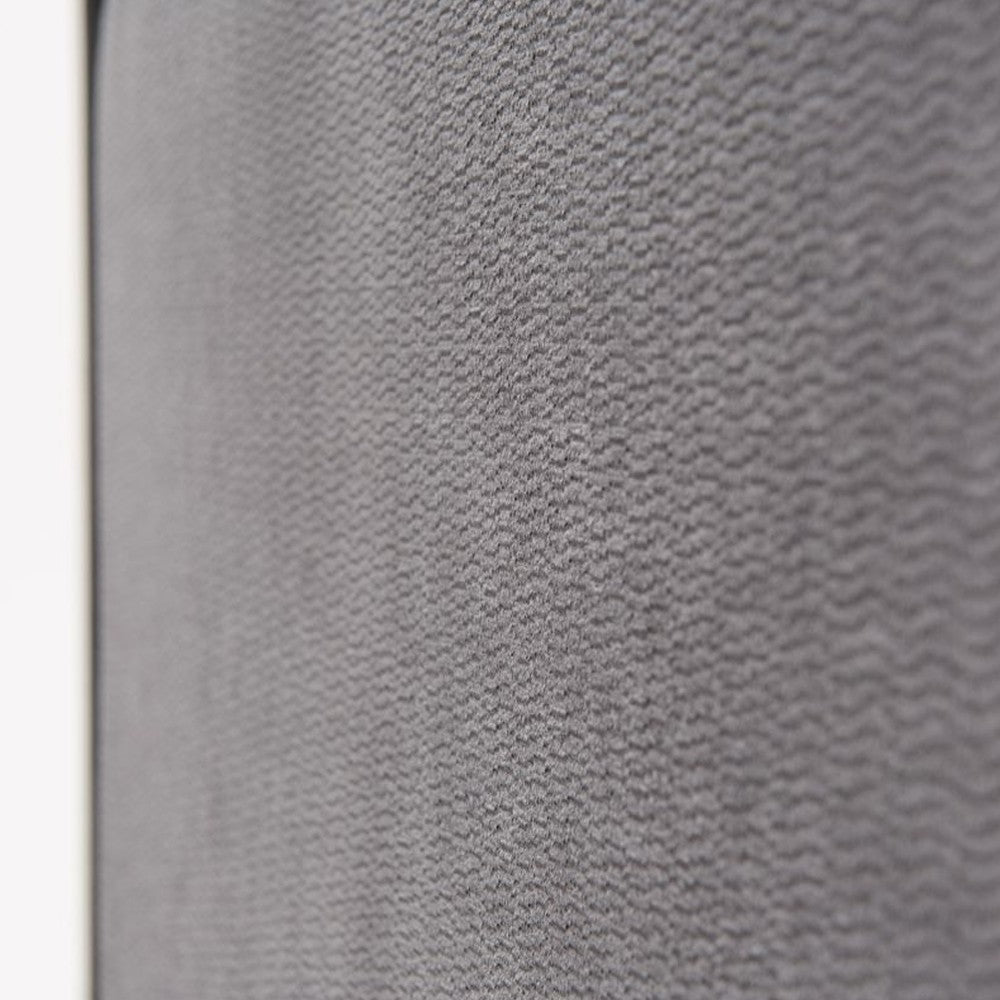 Kiran Queen Size Platform Bed Gray Upholstered Headboard Wood Frame