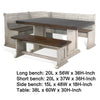 Camie 4pc Corner Breakfast Nook Set Gray Brown Dining Table and Bench BM325264