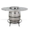 Zeka Counter Pub Dining Table, Gray Barrel Base w Lazy Susan, 54"