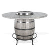 Zeka Counter Pub Dining Table Gray Barrel Base w Lazy Susan 54’’ BM325265