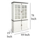Orso Accent Sideboard Buffet and Hutch 2 Glass Doors Shelves White BM325268