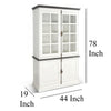 Orso Accent Sideboard Buffet and Hutch 2 Glass Doors Shelves White BM325268