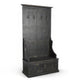 Mary Accent Hall Tree Coat Rack with Bench, 4 Hooks, Farmhouse Black