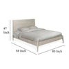 Amy King Size Platform Bed Low Profile Frame Panel Headboard Gray BM325271