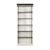 Orso Bookcase w Ladder 5 Adjustable Brown White Shelves 92’’ Tall BM325275