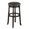 Elon Swivel Barstool Set of 2 Black Faux Leather Cushioned 30’’ BM325279