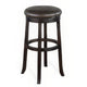 Elon Swivel Barstool Set of 2 Black Faux Leather Cushioned 30’’ BM325279