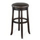 Elon Swivel Barstool Set of 2 Black Faux Leather Cushioned 30’’ BM325279