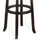 Elon Swivel Barstool Set of 2 Black Faux Leather Cushioned 30’’ BM325279