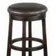 Elon Swivel Barstool Set of 2 Black Faux Leather Cushioned 30’’ BM325279