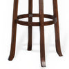 Odel Swivel Barstool Set of 2 Brown Faux Leather Dark Mahogany Wood BM325283