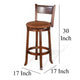 Odel Swivel Barstool Chair Set of 2 Brown Faux Leather Dark Mahogany BM325285