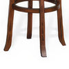 Reggie Swivel Barstool Set of 2 Black Faux Leather Brown Mahogany BM325291
