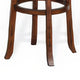 Reggie Swivel Barstool Set of 2 Black Faux Leather Brown Mahogany BM325291