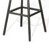 Yael Barstool Set of 2 Low Back Black Rustic Brown Mahogany 30’’ BM325296