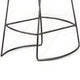 Yael Counter Stool Set of 2 Curved Seat Rustic Brown Wood 24’’ BM325297