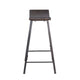 Flint Counter Stool Set of 2 Curved Dark Brown Mahogany Wood 24’’ BM325299