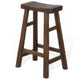 Odel Barstool Set of 2 Saddle Seat Dark Brown Mahogany Wood 30’’ BM325306