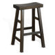 Flint Barstool Set of 2 Saddle Seat Distressed Dark Brown Mahogany BM325310