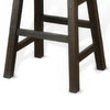 Flint Barstool Set of 2 Saddle Seat Distressed Dark Brown Mahogany BM325310