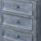 Rena Side End Table with 3 Drawers 19’’ Rustic Blue Mahogany Wood BM325311
