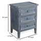 Rena Side End Table with 3 Drawers 19’’ Rustic Blue Mahogany Wood BM325311