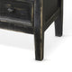 Rena Side End Table with 3 Drawers 28’’ Rustic Black Mahogany Wood