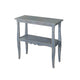 Rena Side End Table Scallop Trim 28’’ Distressed Blue Mahogany