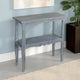 Rena Side End Table, Scallop Trim, 28" Distressed Blue Mahogany