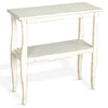 Rena Side End Table Scallop Trim 28’’ Distressed White Mahogany BM325323