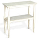 Rena Side End Table Scallop Trim 28’’ Distressed White Mahogany BM325323