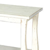 Rena Side End Table Scallop Trim 28’’ Distressed White Mahogany BM325323