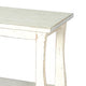 Rena Side End Table Scallop Trim 28’’ Distressed White Mahogany BM325323