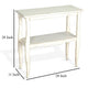 Rena Side End Table Scallop Trim 28’’ Distressed White Mahogany BM325323