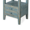 Rena Side End Table 2 Drawers Pull-Out Tray 17’’ Green Mahogany