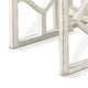 Rena 3 Piece Nesting Accent Table Set Slatted Rustic White Mahogany
