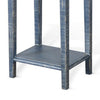 Rena Side End Table with 1 Drawer 17’’ Rustic Blue Mahogany Wood BM325342
