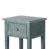 Rena Side End Table with 1 Drawer 17’’ Rustic Green Mahogany Wood BM325343