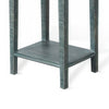 Rena Side End Table with 1 Drawer 17’’ Rustic Green Mahogany Wood BM325343