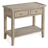 Rena Side End Table, 2 Drawers, 1 Shelf, 28" Light Brown Mahogany