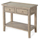 Rena Side End Table 2 Drawers 1 Shelf 28’’ Light Brown Mahogany