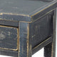 Rena Side End Table 2 Drawers 1 Shelf 28’’ Rustic Black Mahogany