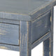 Rena Side End Table 2 Drawers 1 Shelf 28’’ Rustic Blue Mahogany BM325347