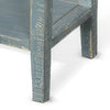 Rena Side End Table 2 Drawers 1 Shelf 28’’ Rustic Green Mahogany BM325348