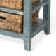 Rena End Table 3 Natural Rattan Storage Baskets 20’’ Sea Green Wood BM325353