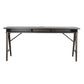 Ameri Console Table with USB Power Pack 78’’ Brown Mahogany Wood BM325355